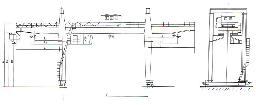 mg型雙梁吊鉤門(mén)式起重機